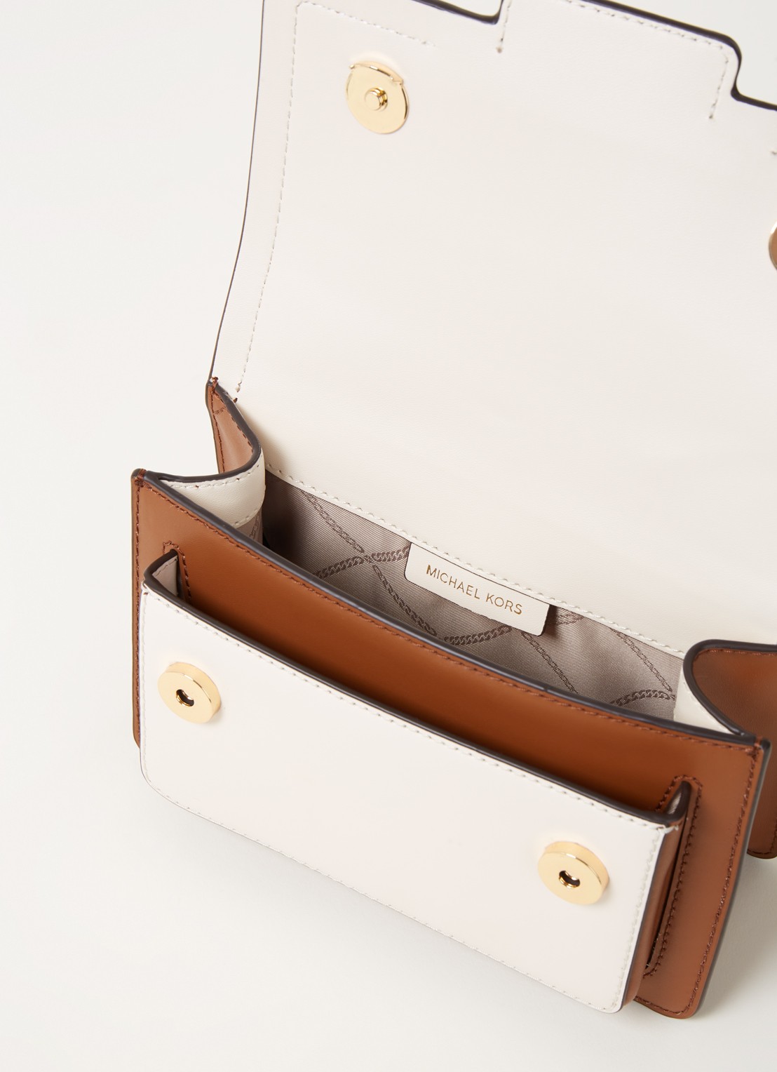 Michael Kors Heather XS schoudertas van leer - detail 2 bruin