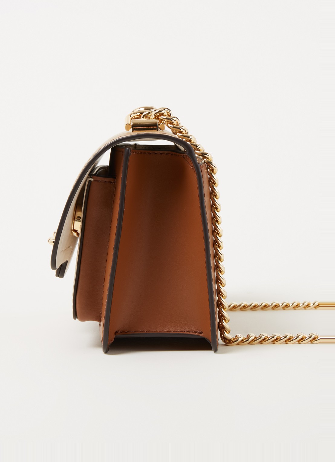 Michael Kors Heather XS schoudertas van leer - detail 3 bruin