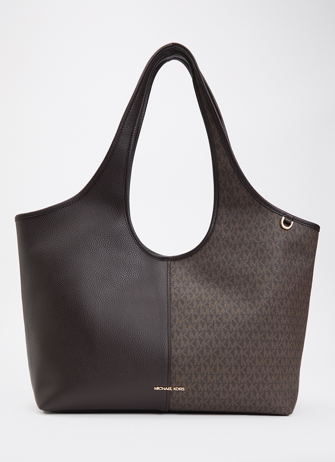 Michael Kors Henly Large shopper met logoprint - voorkant chocoladebruin