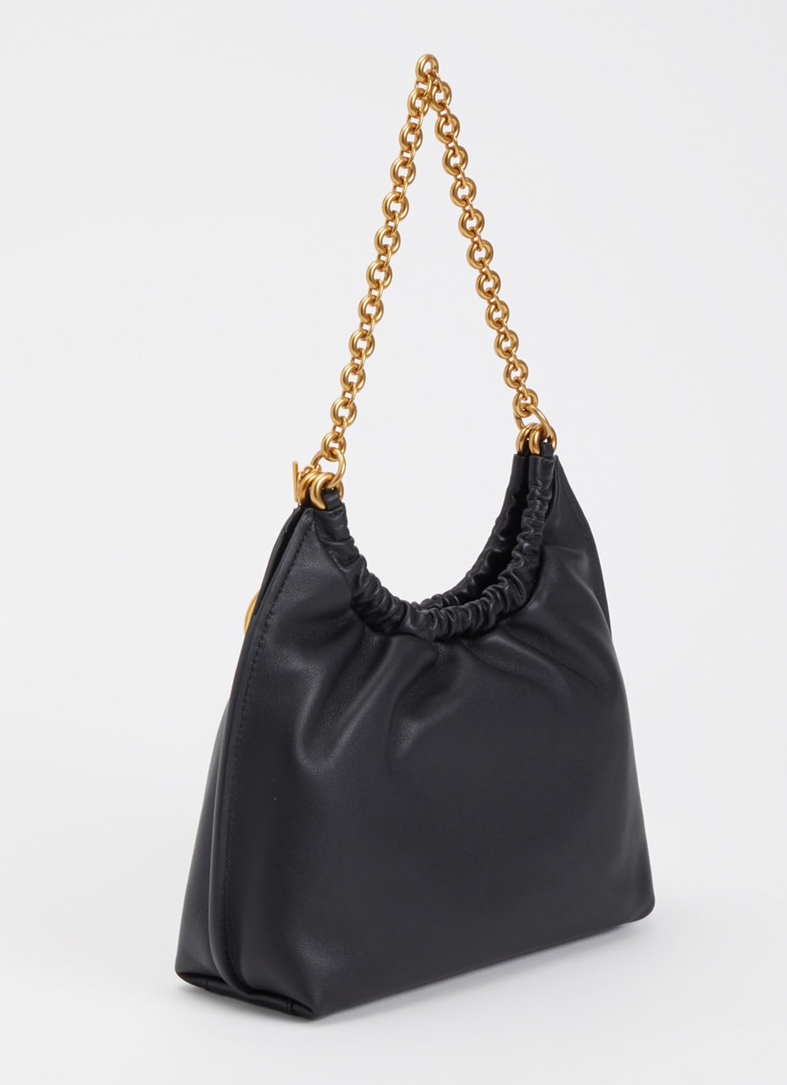 Michael Kors Indie Medium schoudertas met logo - achterkant 5 zwart