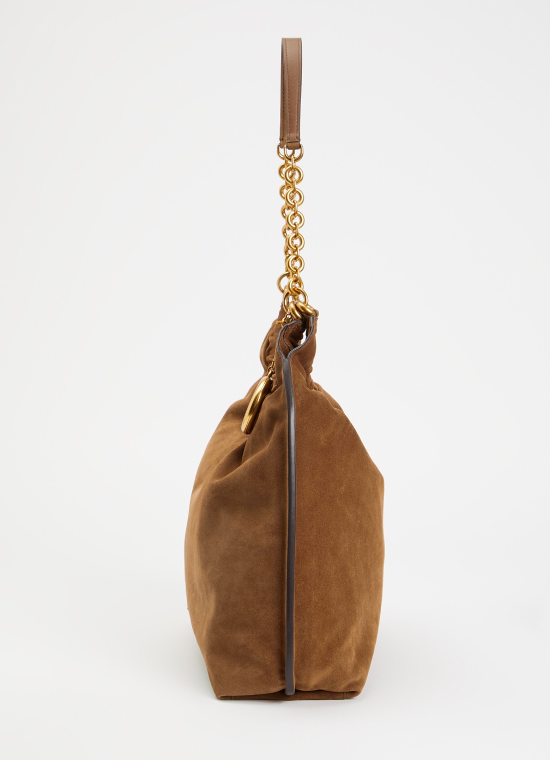 Michael Kors Indie schoudertas van suède  - detail 5 roestbruin