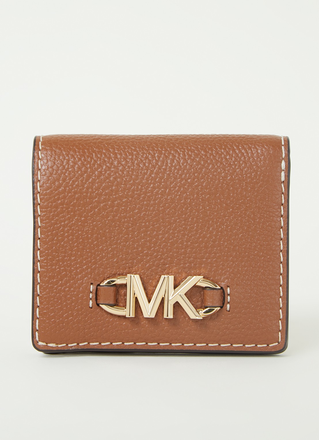 Michael Kors Izzy Small portemonnee van leer met logo - voorkant cognac