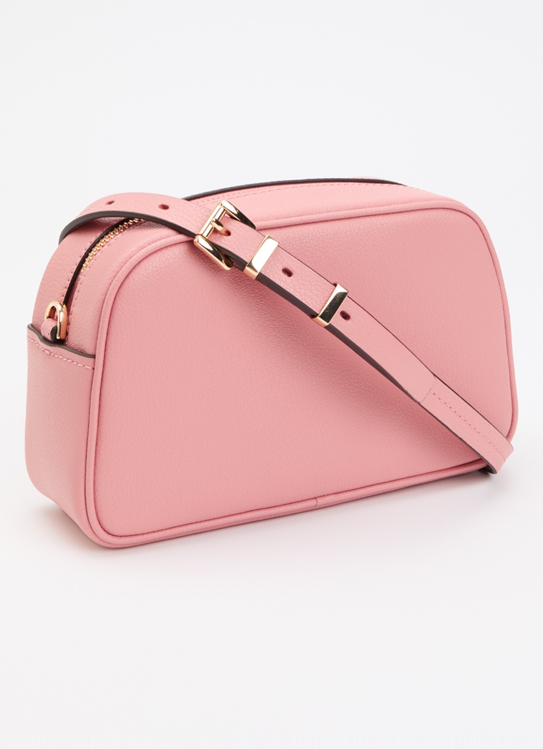 Michael Kors Jet Set M crossbodytas van leer - achterkant 5 lichtroze
