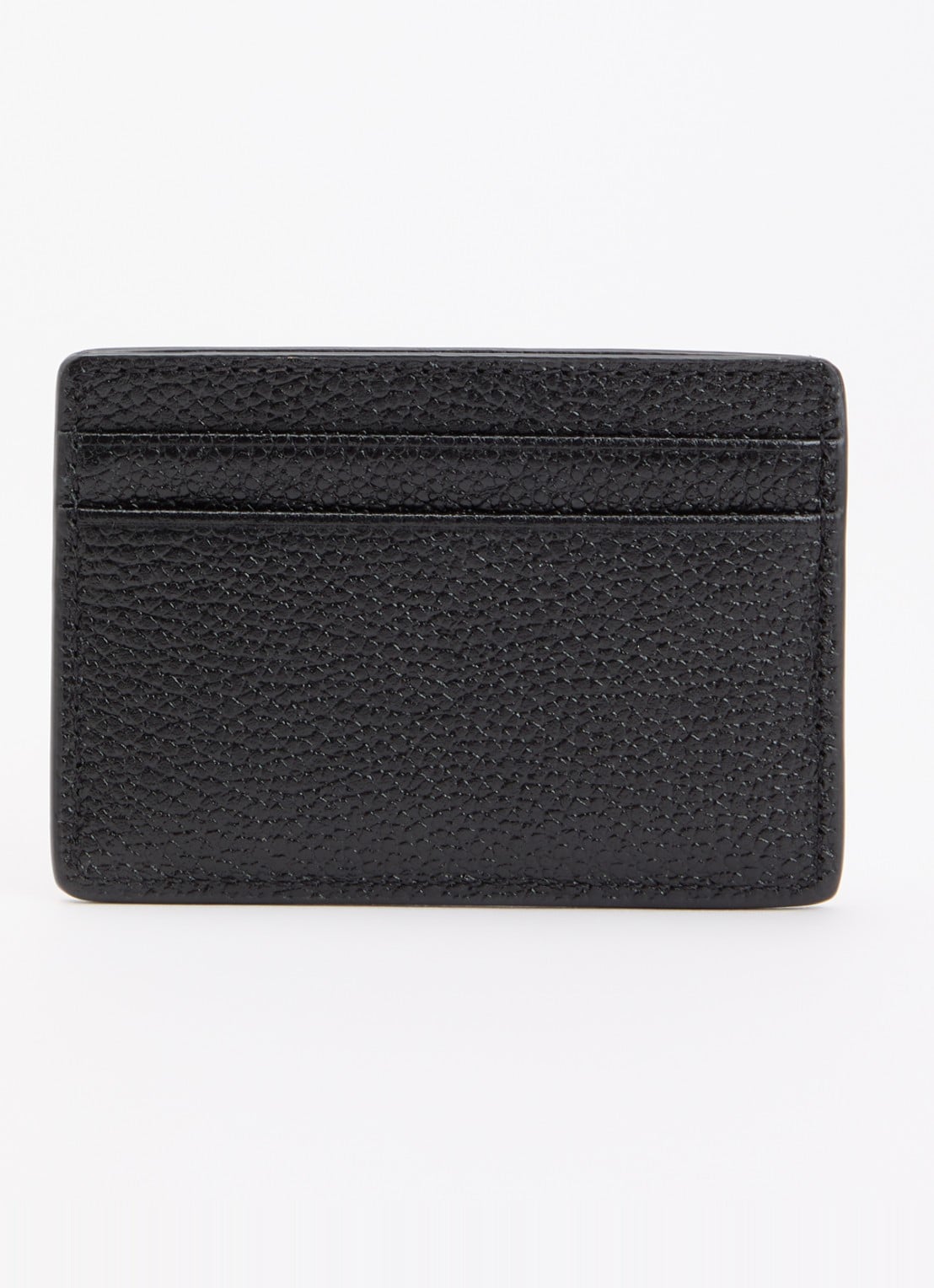 Michael Kors Jet set pasjeshouder met logo en structuur - achterkant 3 zwart