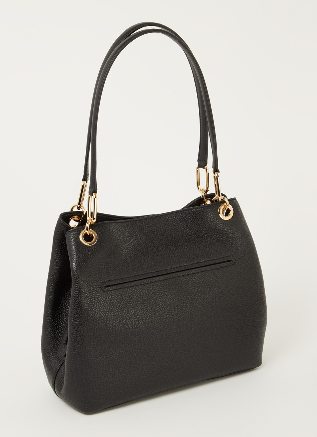 Michael Kors Kensington schoudertas van leer  - achterkant zwart