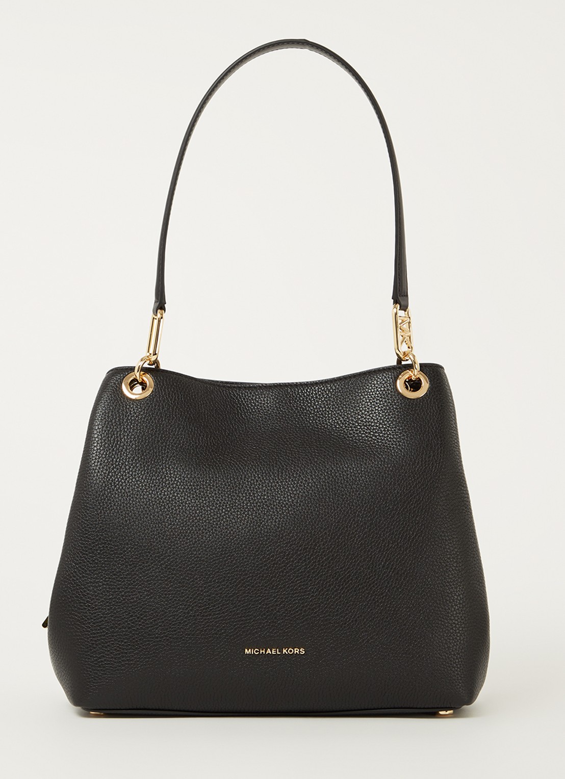 Michael Kors Kensington schoudertas van leer  - voorkant 4 zwart