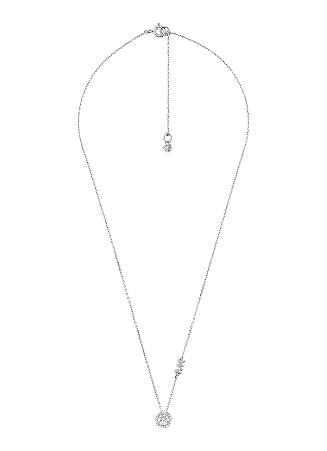 Michael Kors Ketting van zilver met zirkonia MKC1208AN040 - voorkant 2 zilver