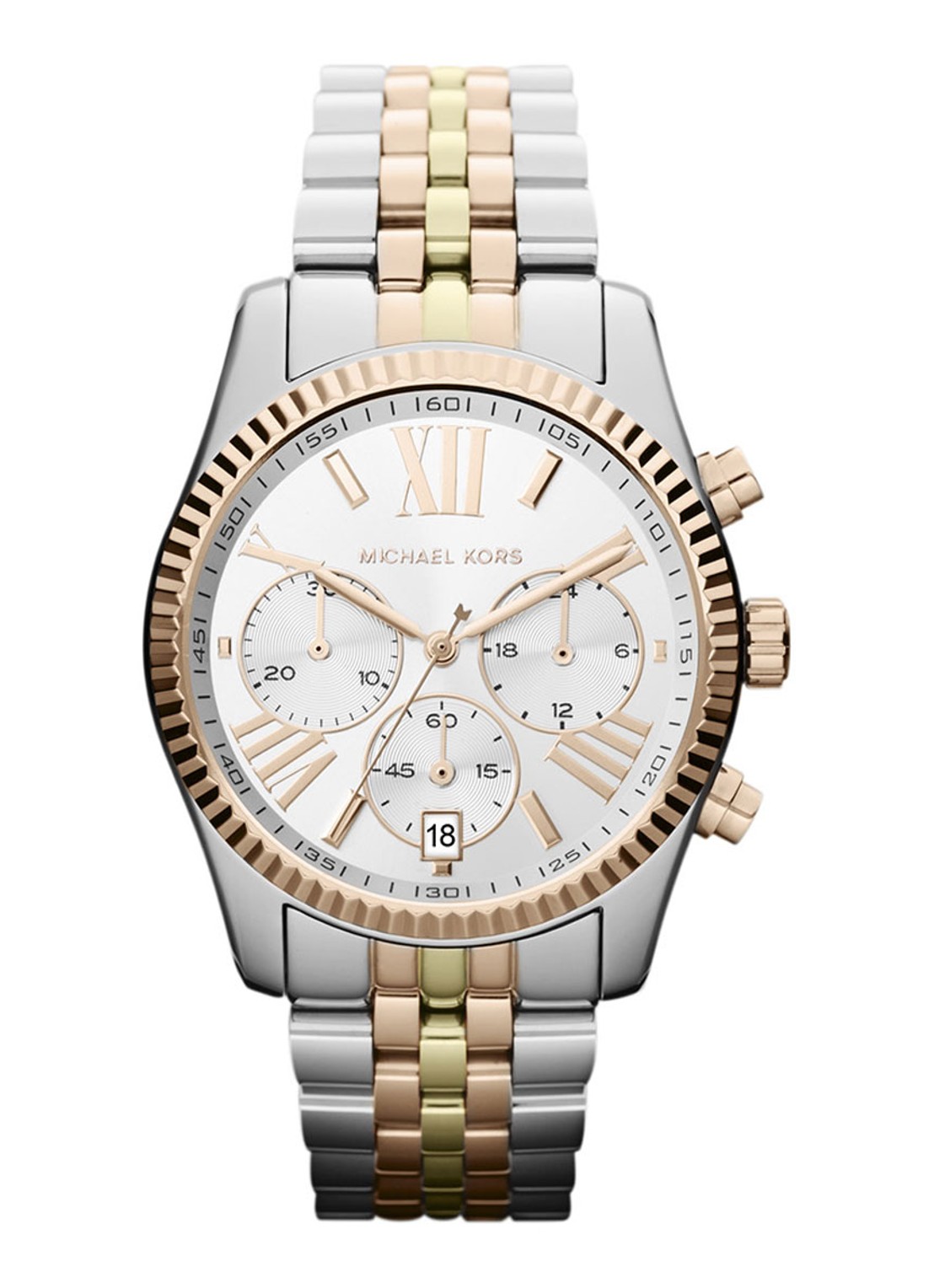 Michael Kors Lexington horloge MK5735 - voorkant zilver