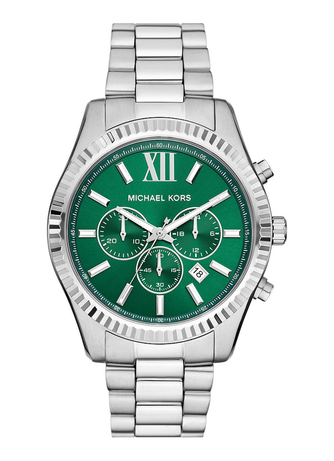 Michael Kors Lexington horloge MK9152 - voorkant zilver
