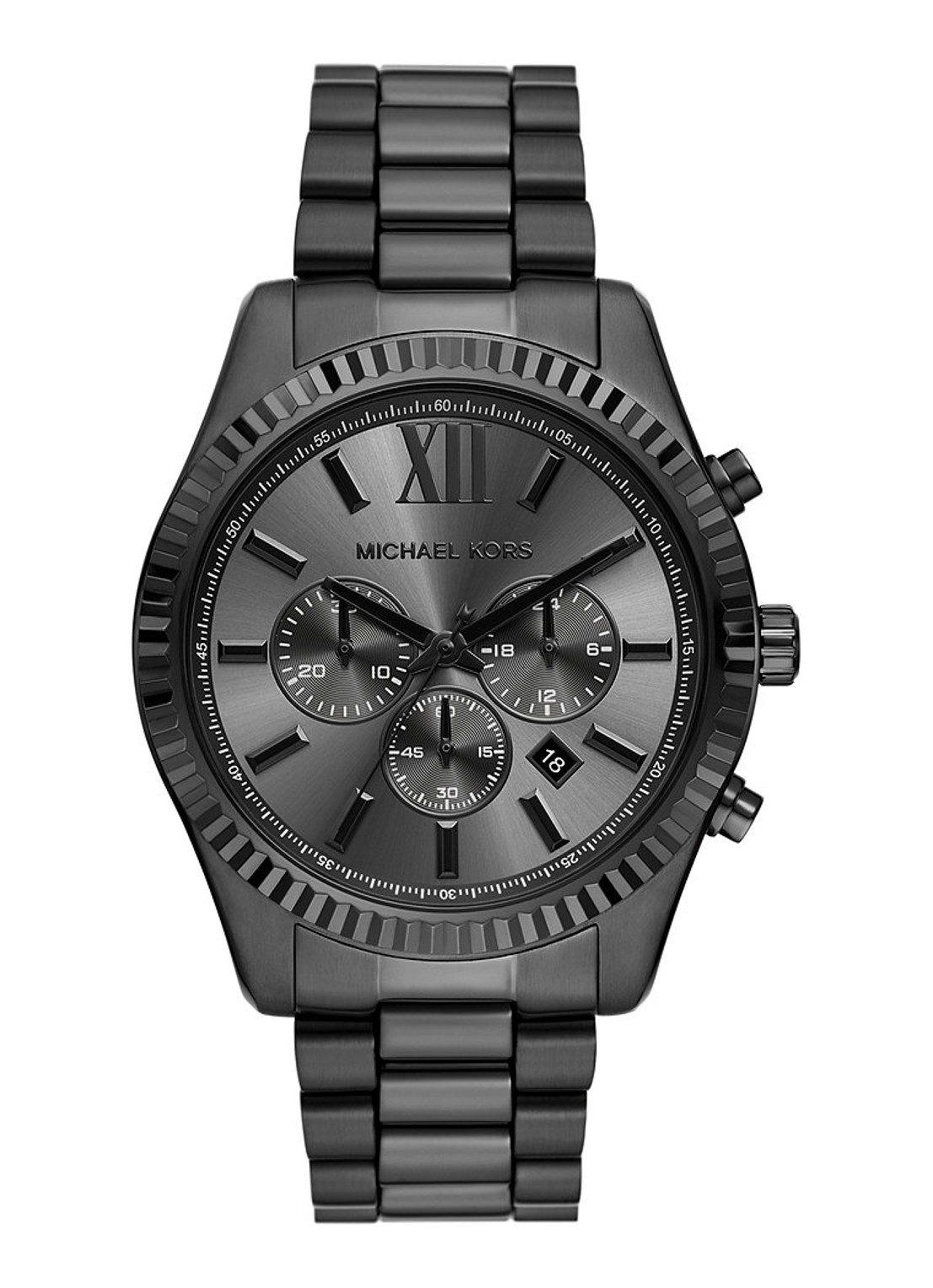 Michael Kors Lexington horloge MK9154 - voorkant 3 zwart