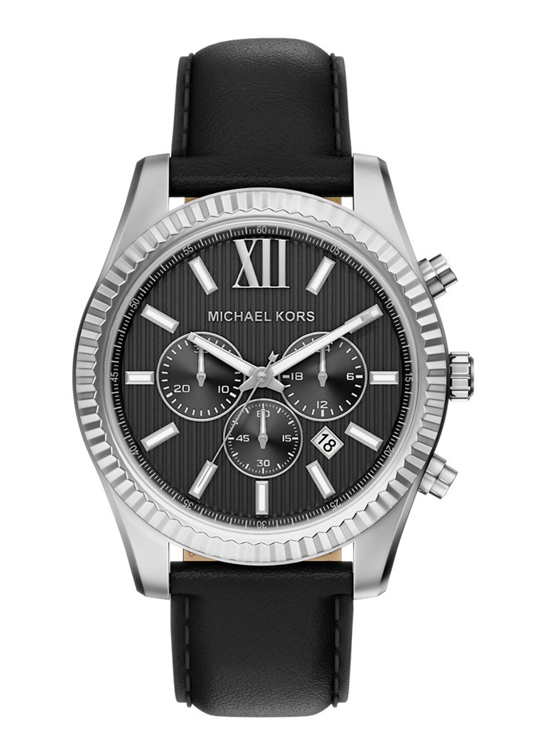 Michael Kors Lexington horloge MK9256 - voorkant 6 zilver