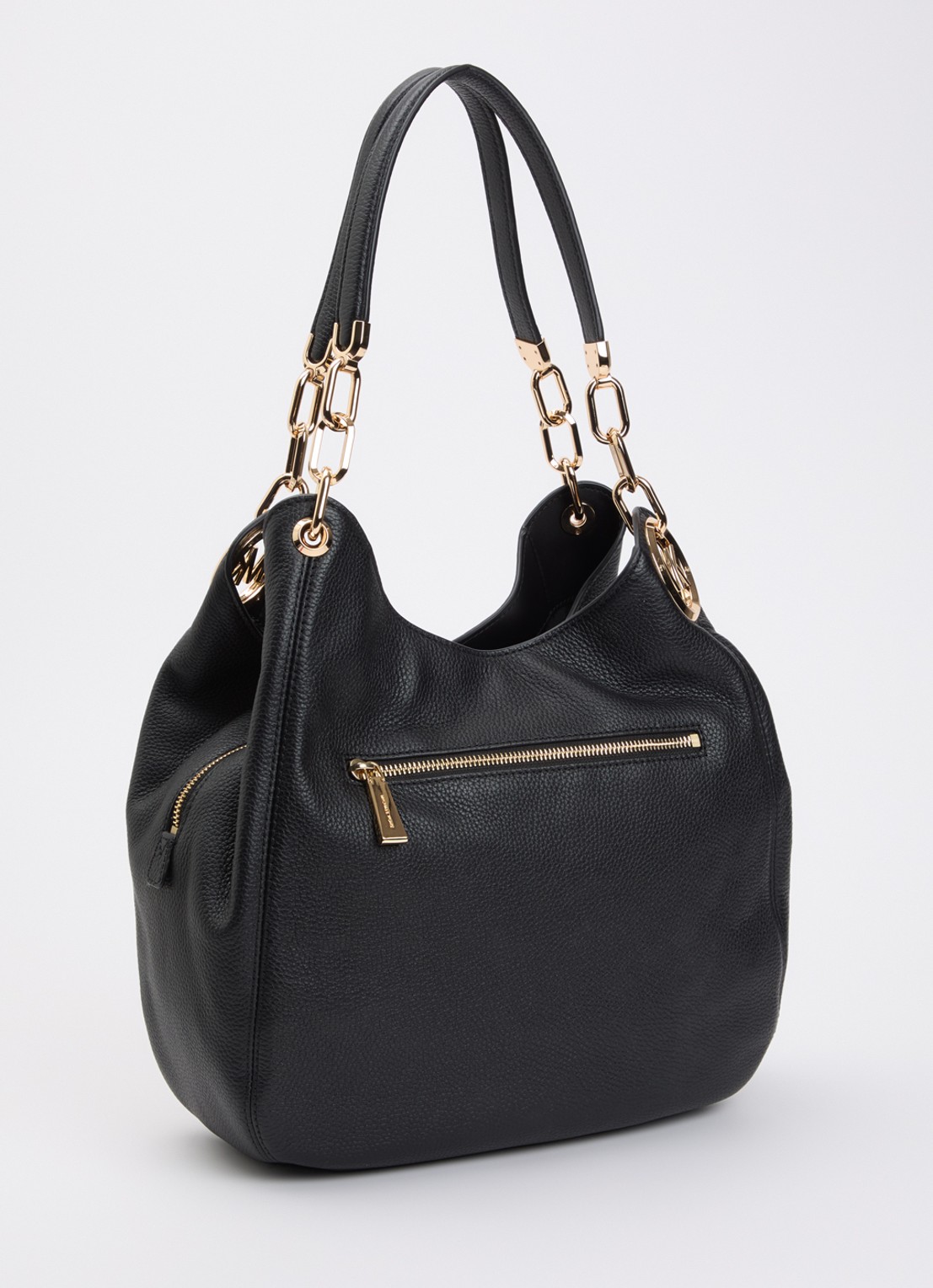 Michael Kors Lillie Large schoudertas met logo - achterkant 5 zwart