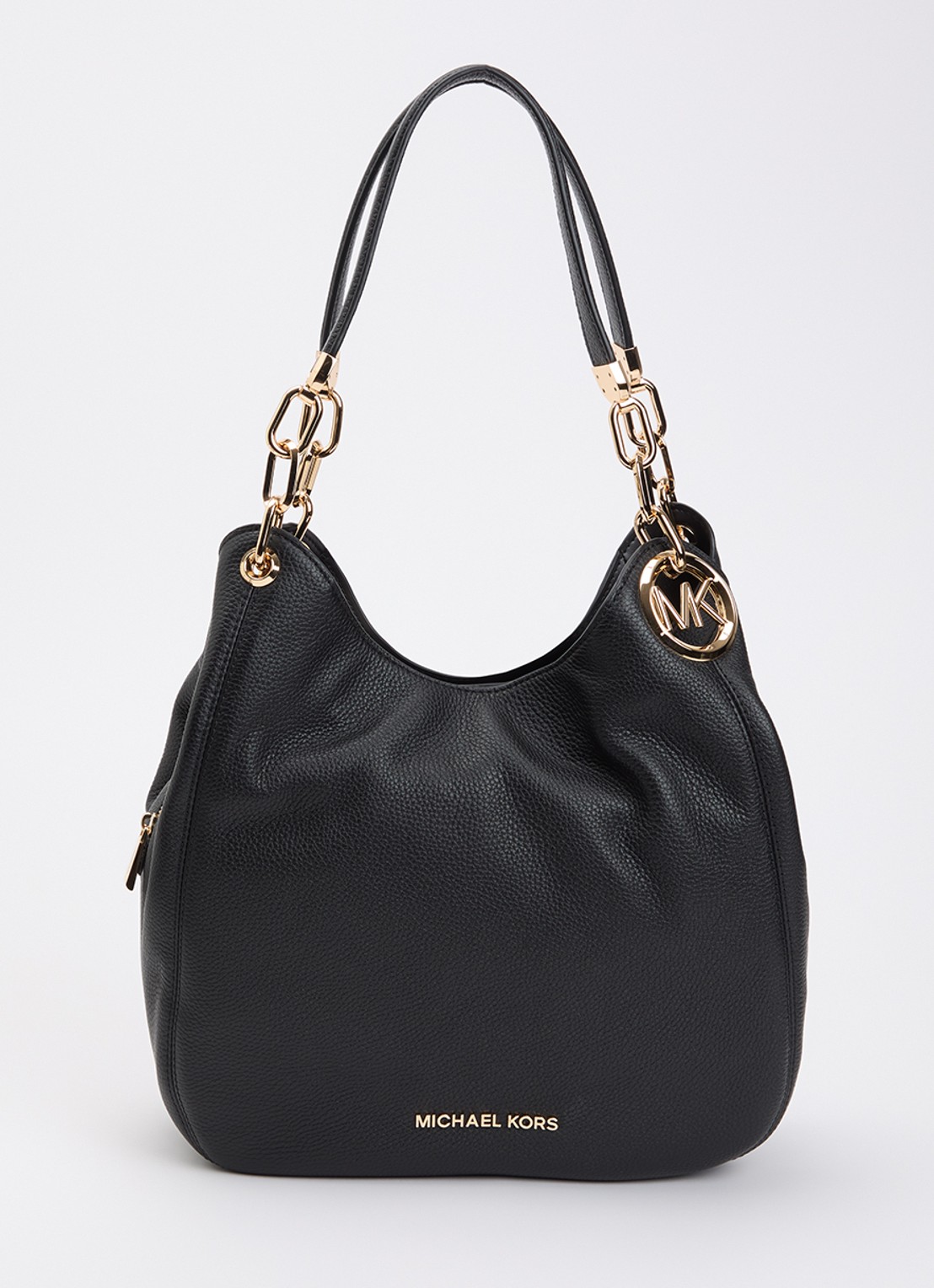 Michael Kors Lillie Large schoudertas met logo - voorkant zwart