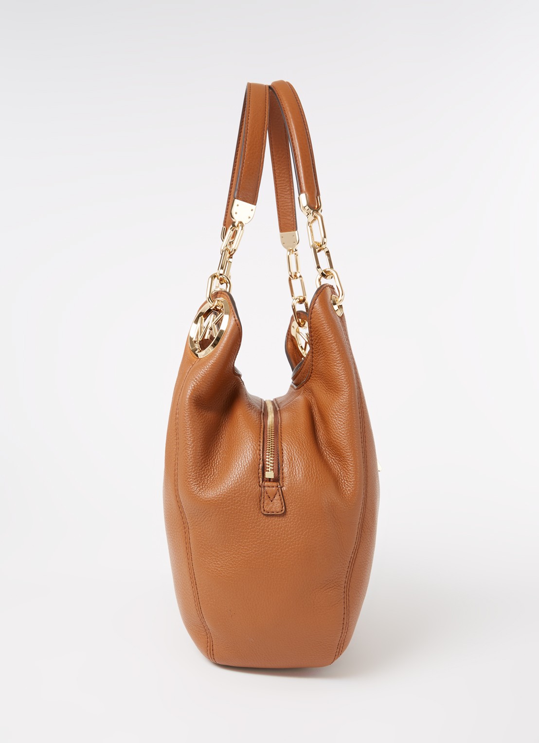 Michael Kors Lillie Large schoudertas van leer  - detail 3 roestbruin