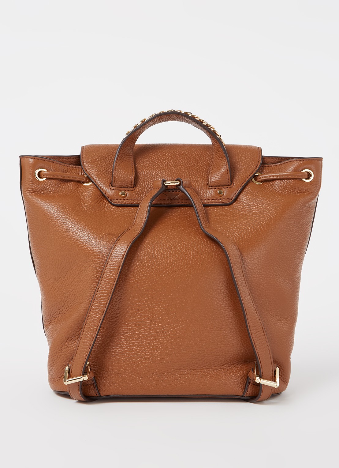 Michael Kors Mina Large rugzak van leer - achterkant cognac