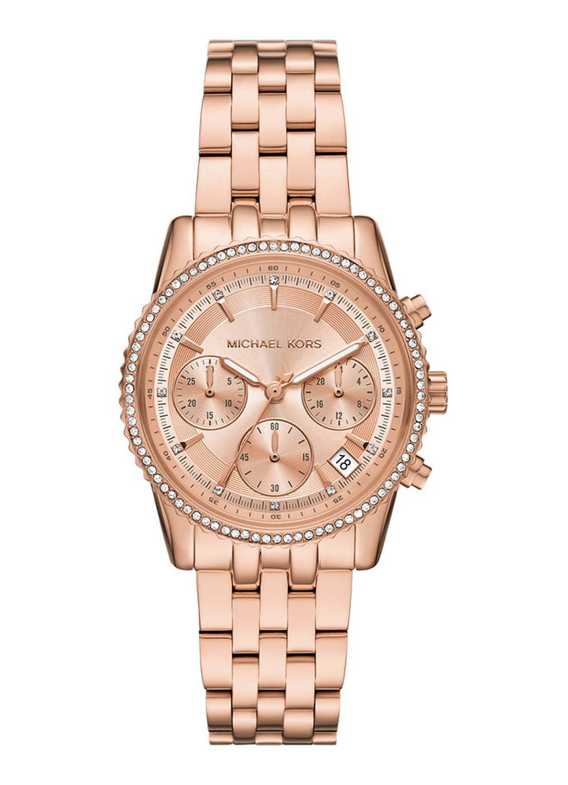 Michael Kors Mini Bryant horloge MK7531 - voorkant 4 roségoud