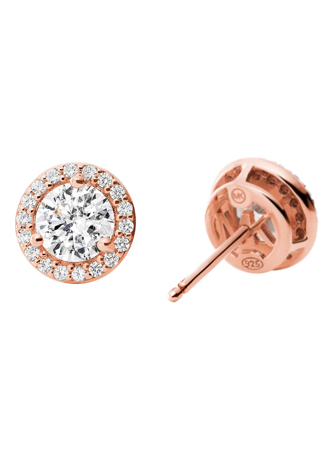 Michael Kors Oorknopjes verguld MKC1035AN791 - voorkant 2 roségoud