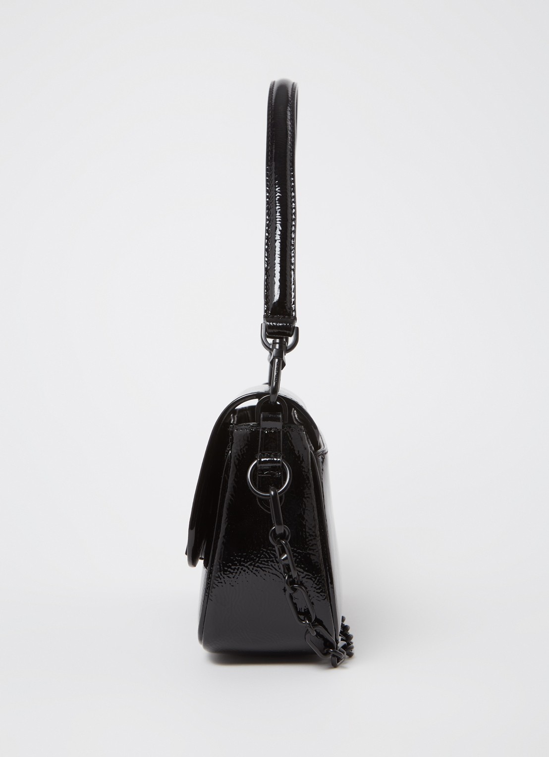 Michael Kors Parker Medium schoudertas van lakleer - detail 2 zwart