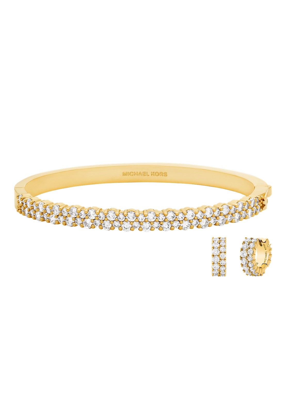 Michael Kors Premium armband en oorstekers set van 2 MKJ8714SET - voorkant 4 goud