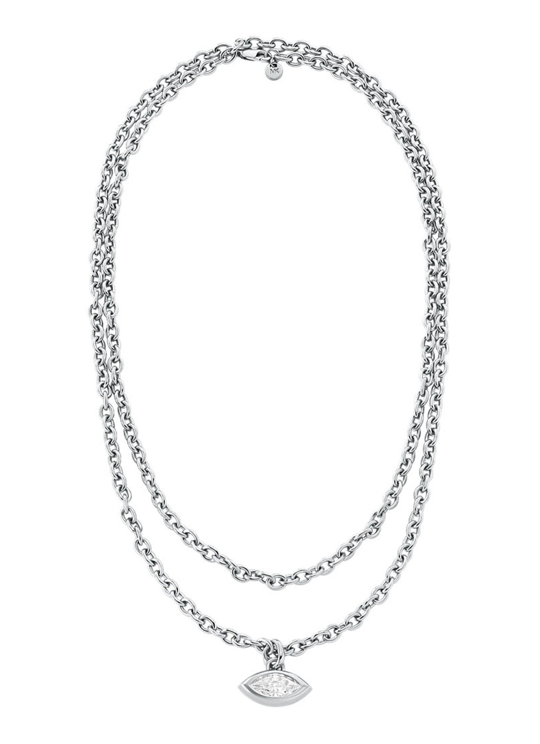 Michael Kors Premium ketting MKJ8716040 - voorkant zilver