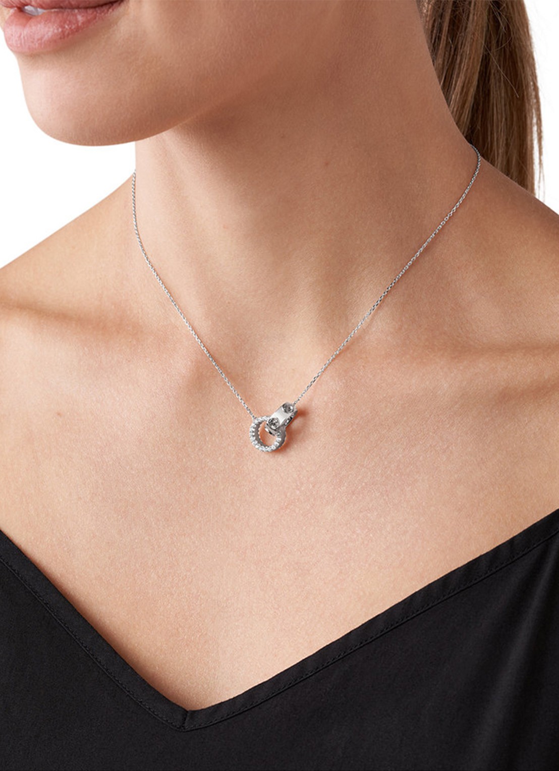 Michael Kors Premium ketting van sterling zilver MKC1554AN040 - voorkant 3 zilver