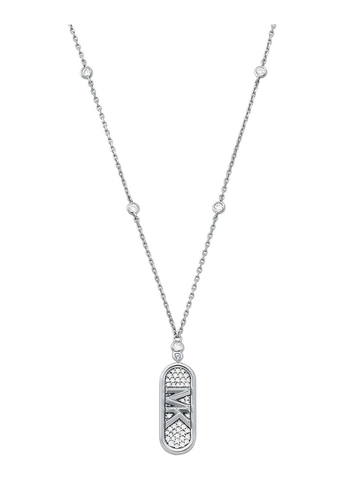 Michael Kors Premium ketting van zilver MKC1729CZ040 - voorkant 3 zilver