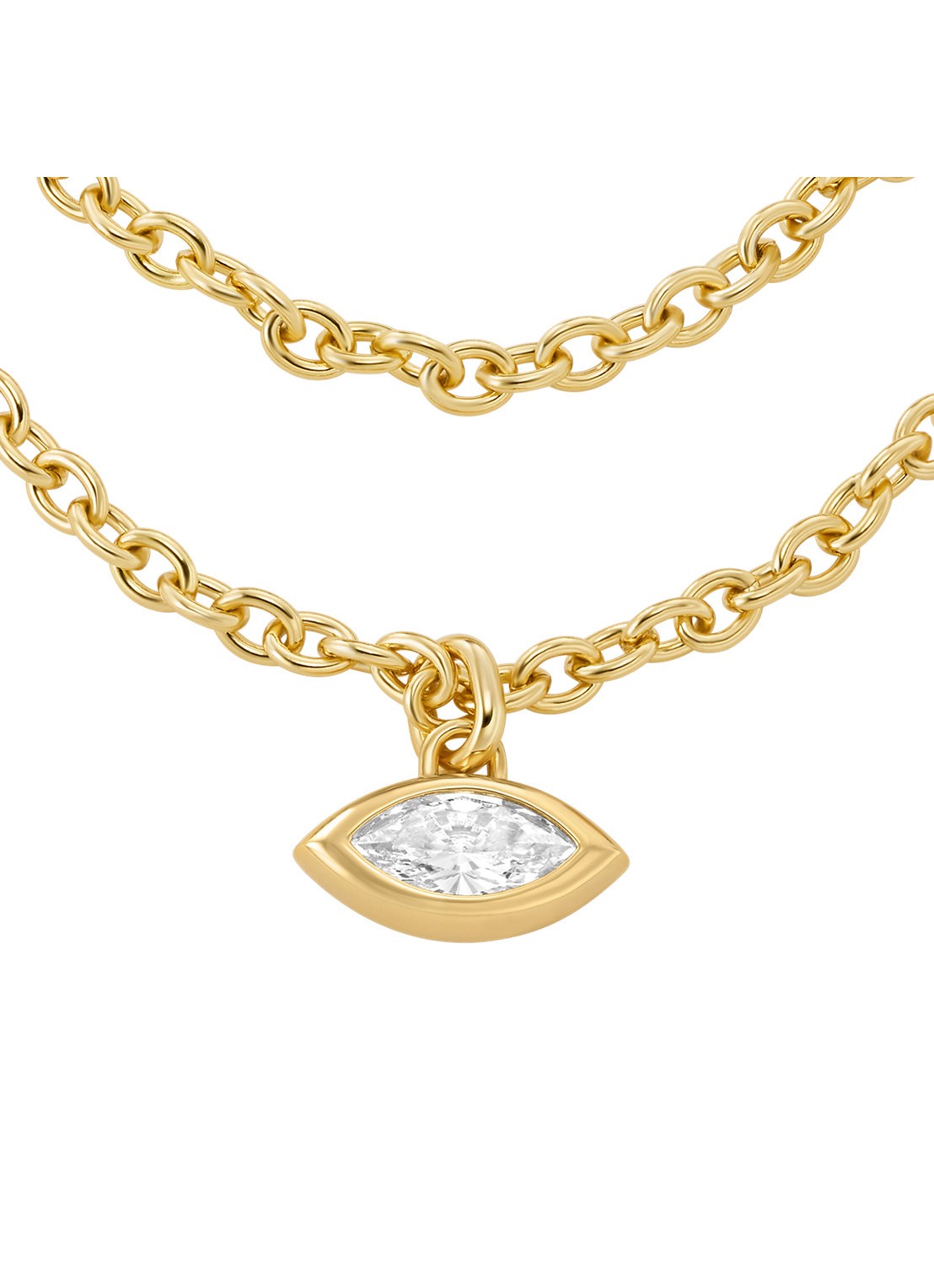 Michael Kors Premium ketting verguld MKJ8716710 - detail goud