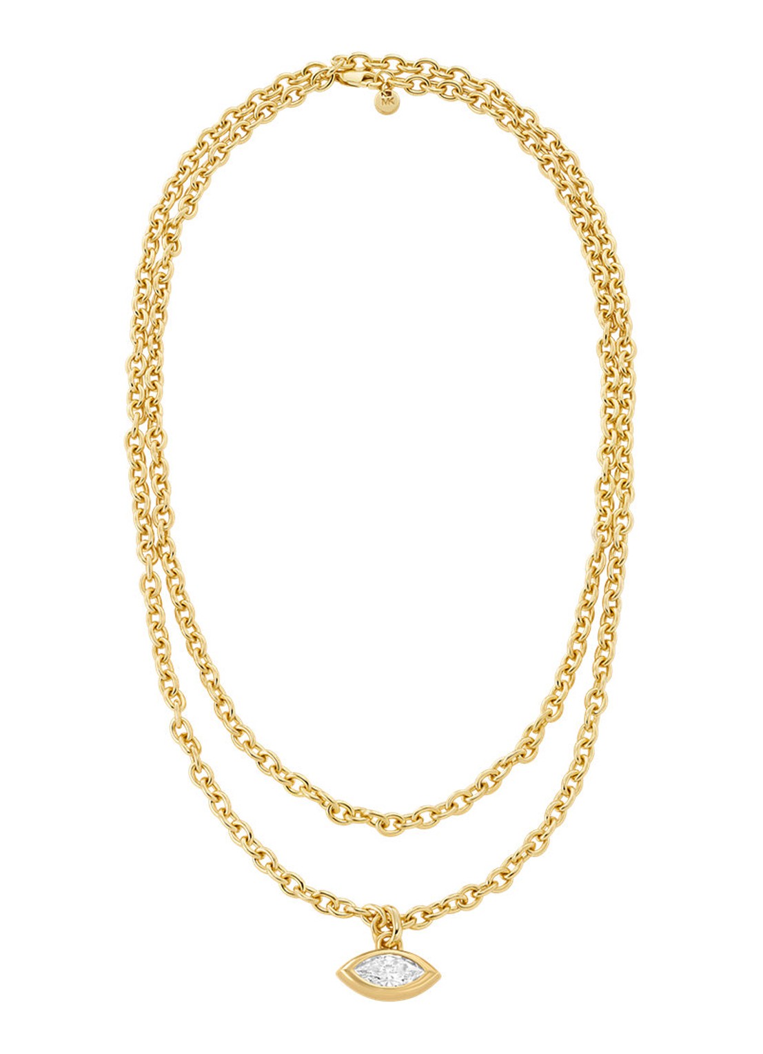 Michael Kors Premium ketting verguld MKJ8716710 - voorkant 3 goud
