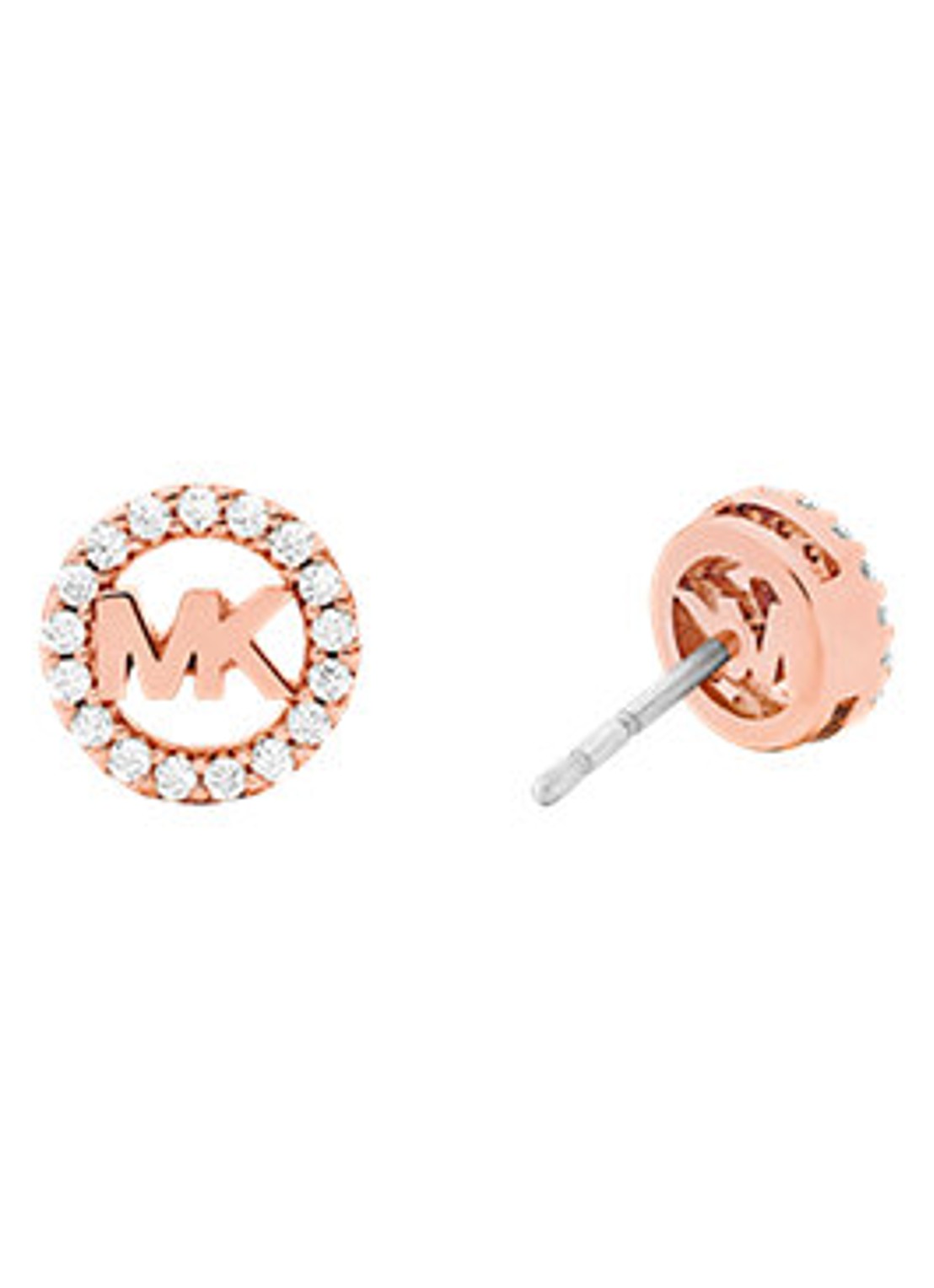 Michael Kors Premium oorknopjes verguld MKJ8700791 - detail roségoud