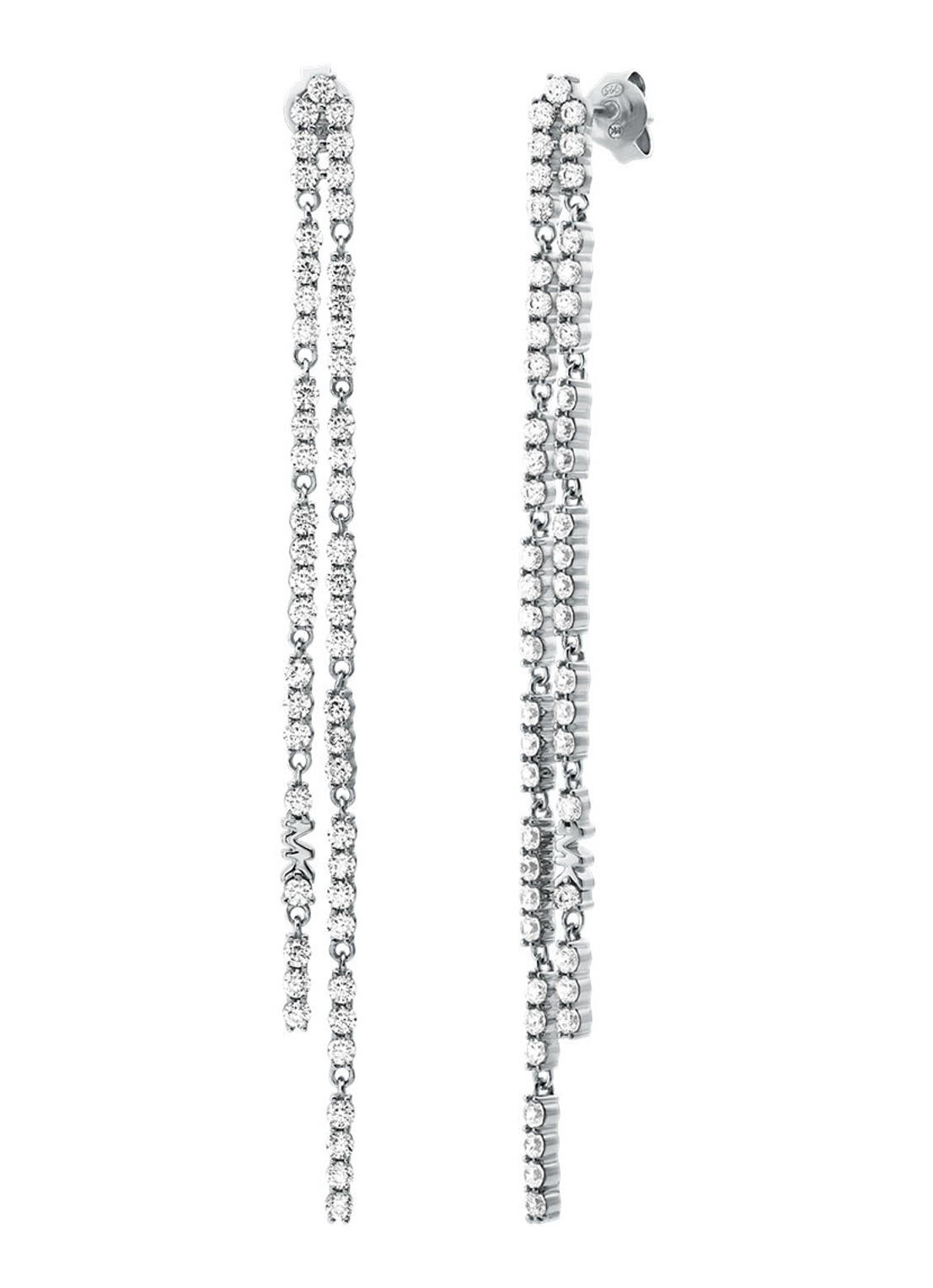 Michael Kors Premium oorstekers van zilver MKC1813040 - voorkant 3 zilver