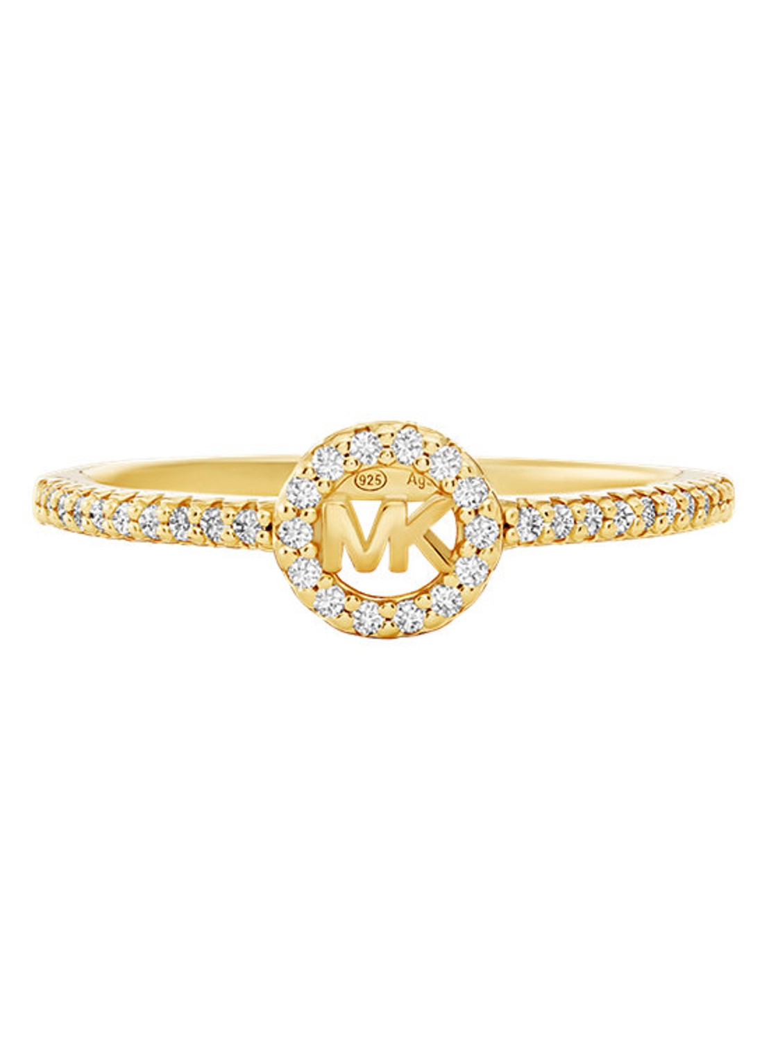 Michael Kors Premium ring verguld MKC1829710 - voorkant goud