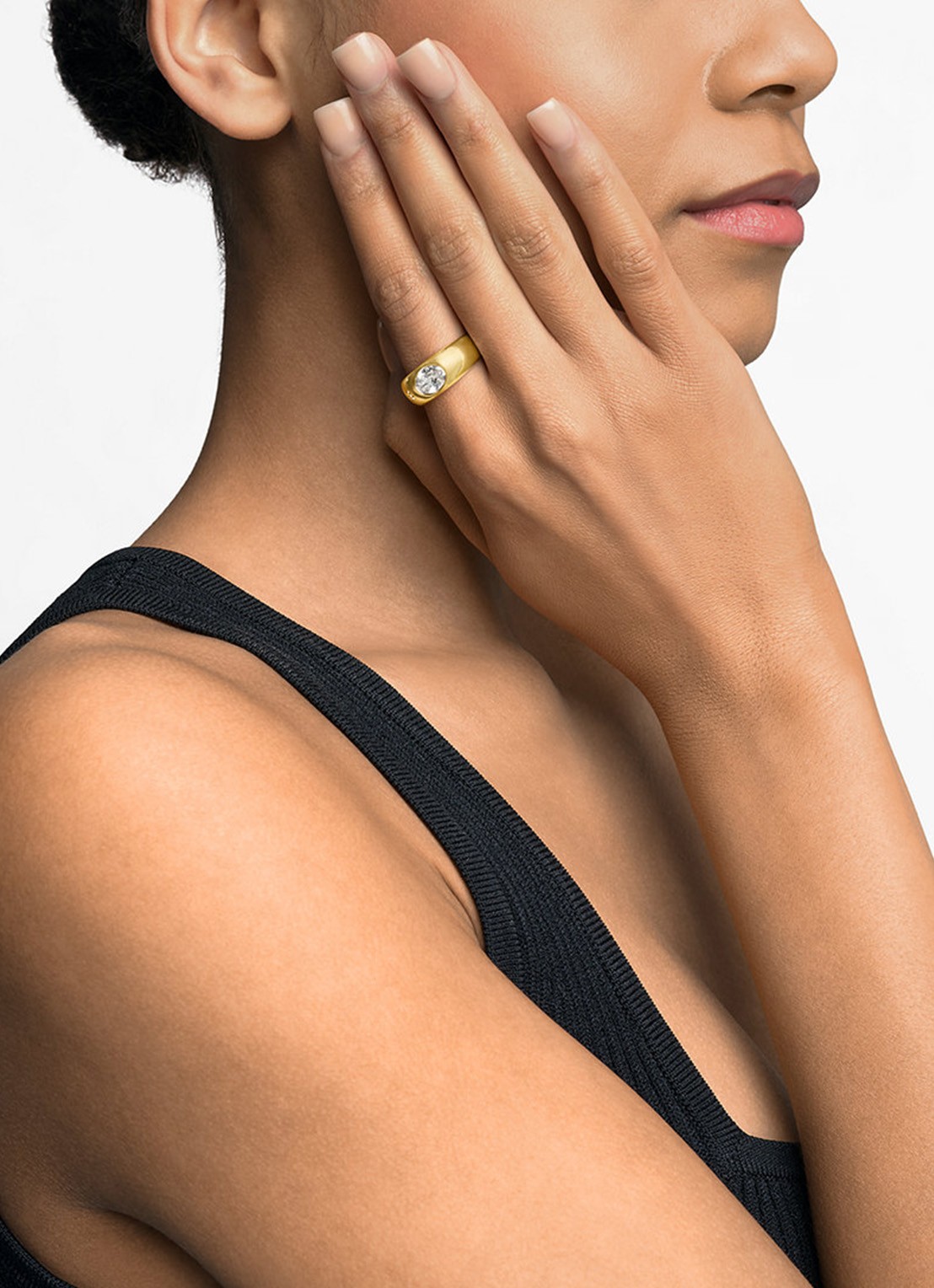 Michael Kors Premium ring verguld MKJ8482710 - voorkant 2 goud