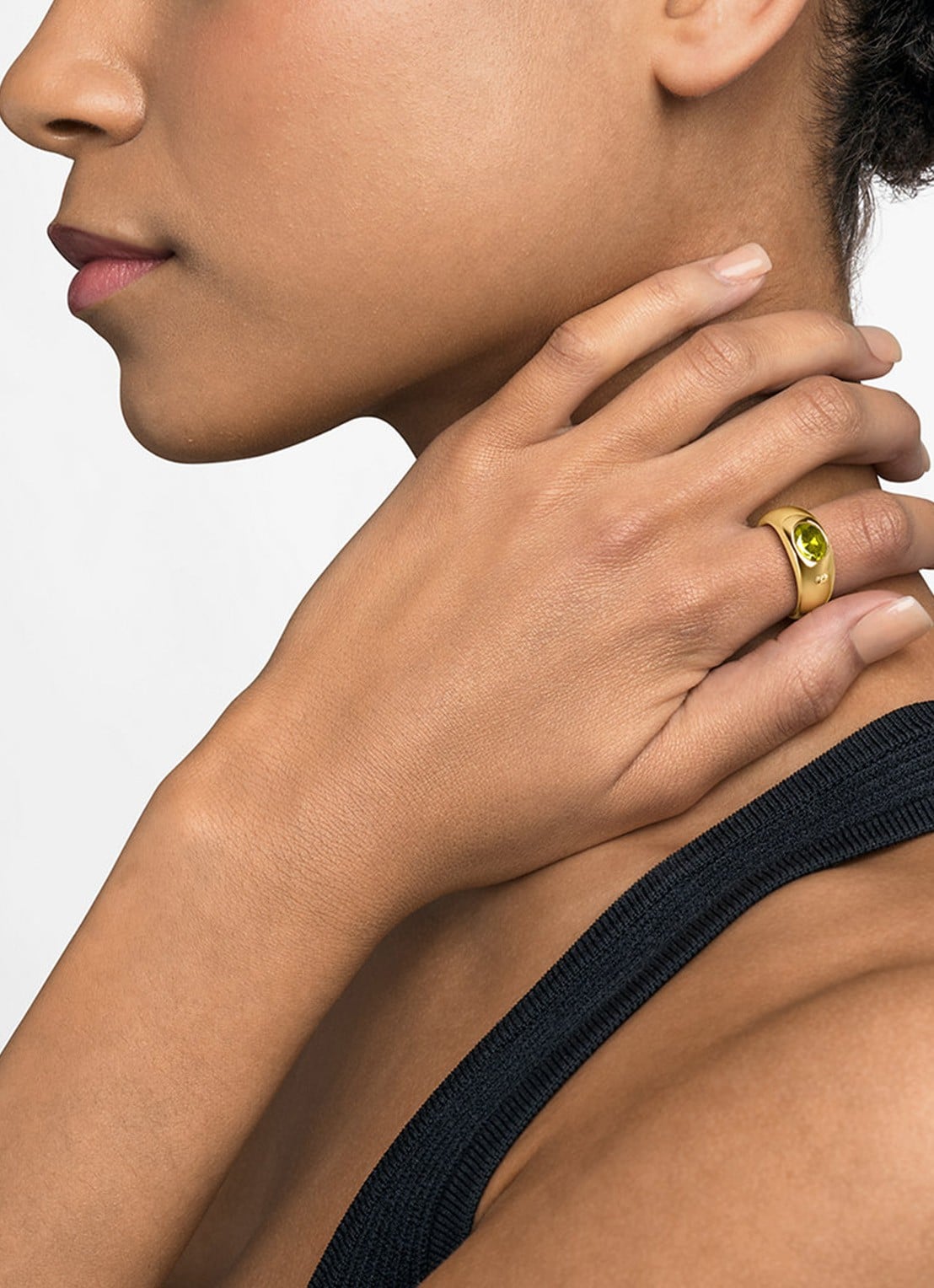 Michael Kors Premium ring verguld MKJ8483710 - voorkant 3 goud