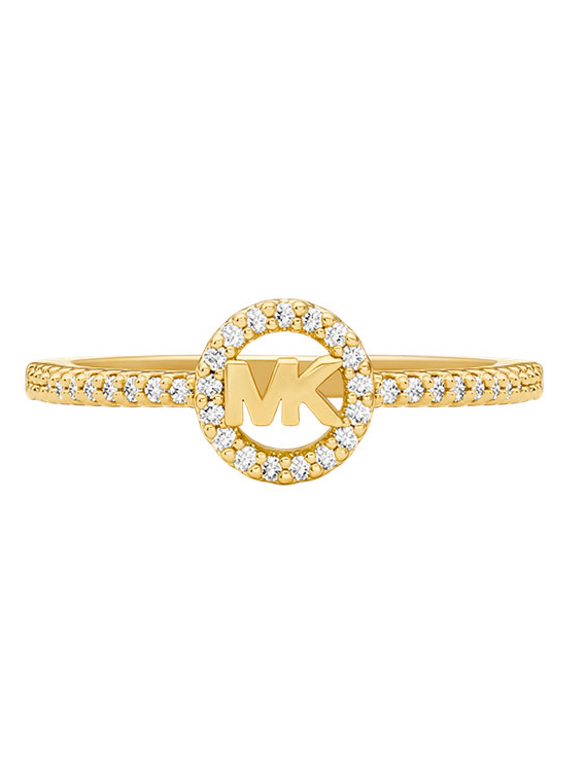 Michael Kors Premium ring verguld MKJ8721710 - voorkant goud