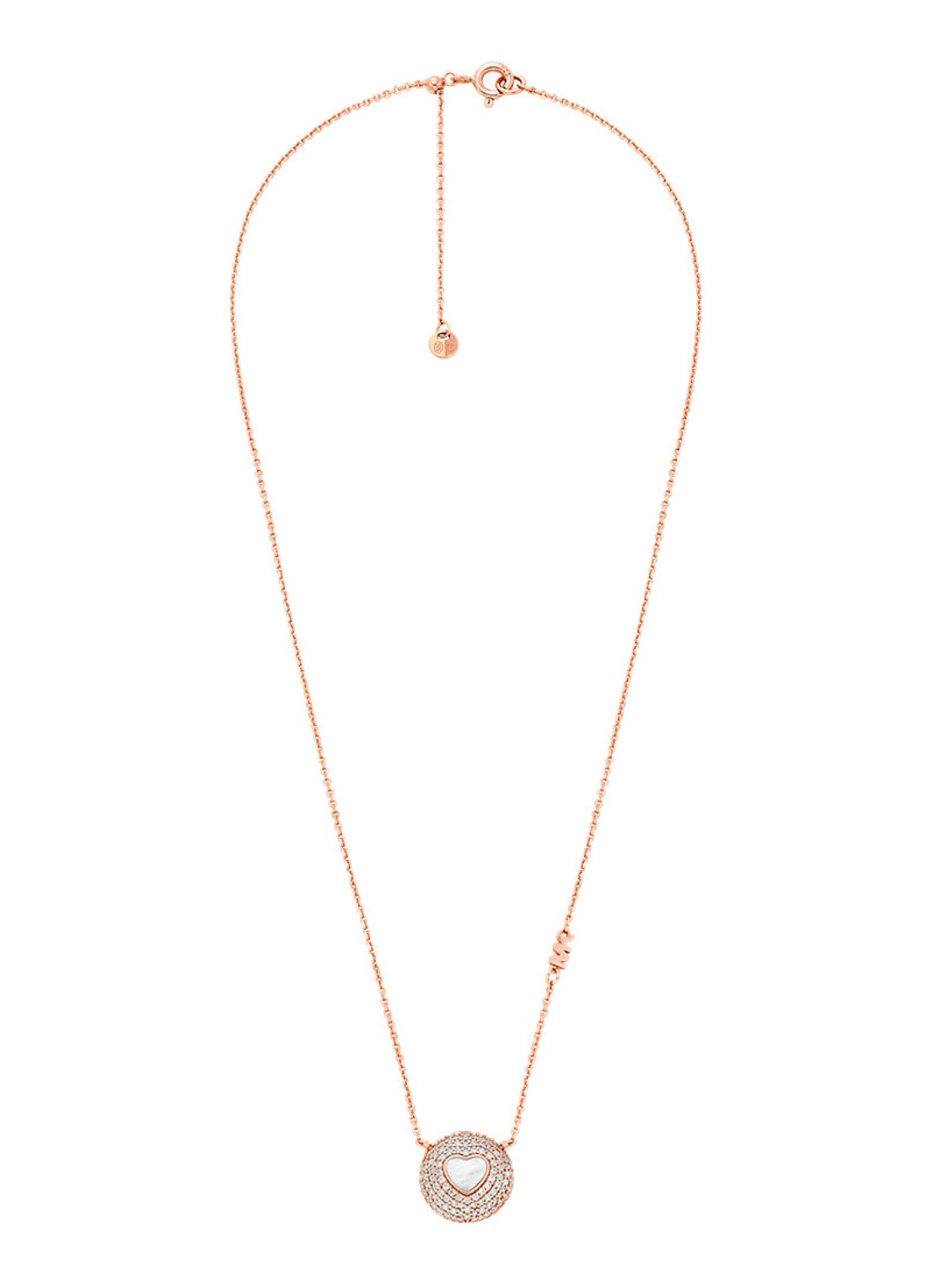 Michael Kors Premium set van ketting en oorstekers verguld MKC1850SET - detail 2 roségoud