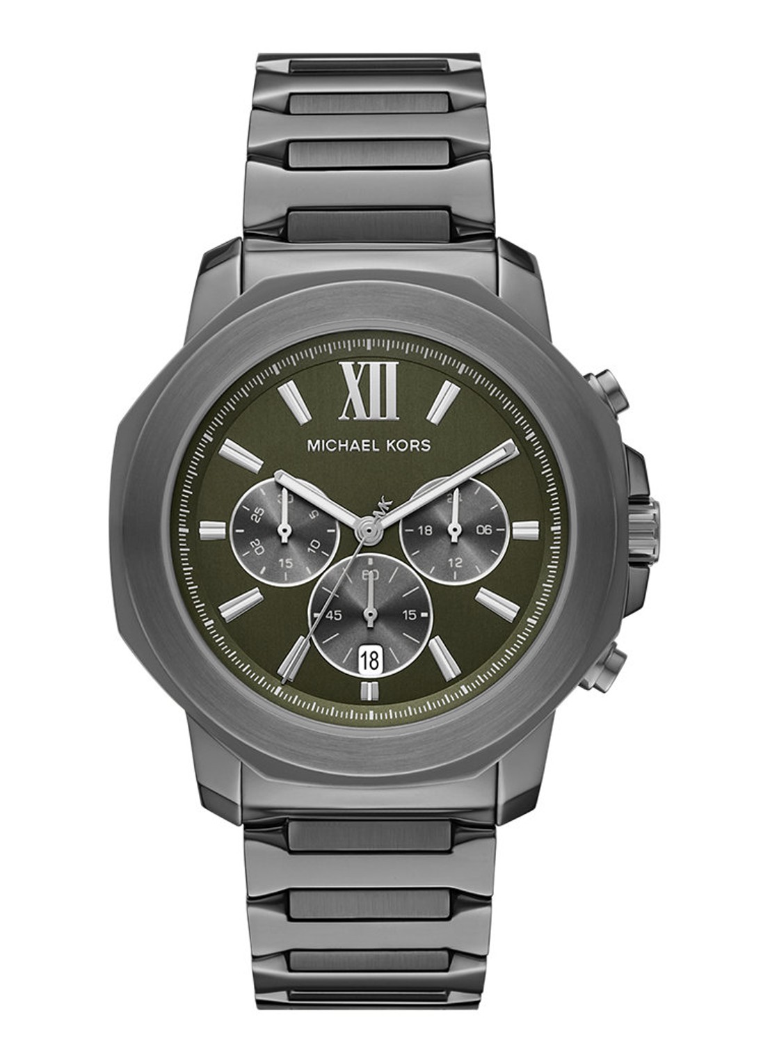 Michael Kors Prescott horloge MK9259 - voorkant 3 antraciet