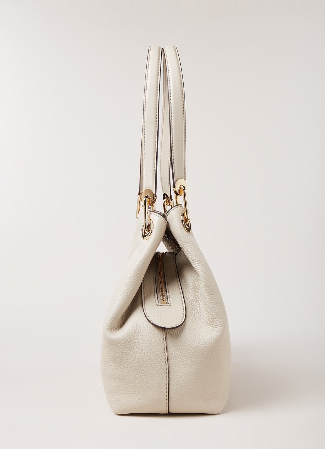 Michael Kors Raven Large schoudertas van leer - detail 5 zand