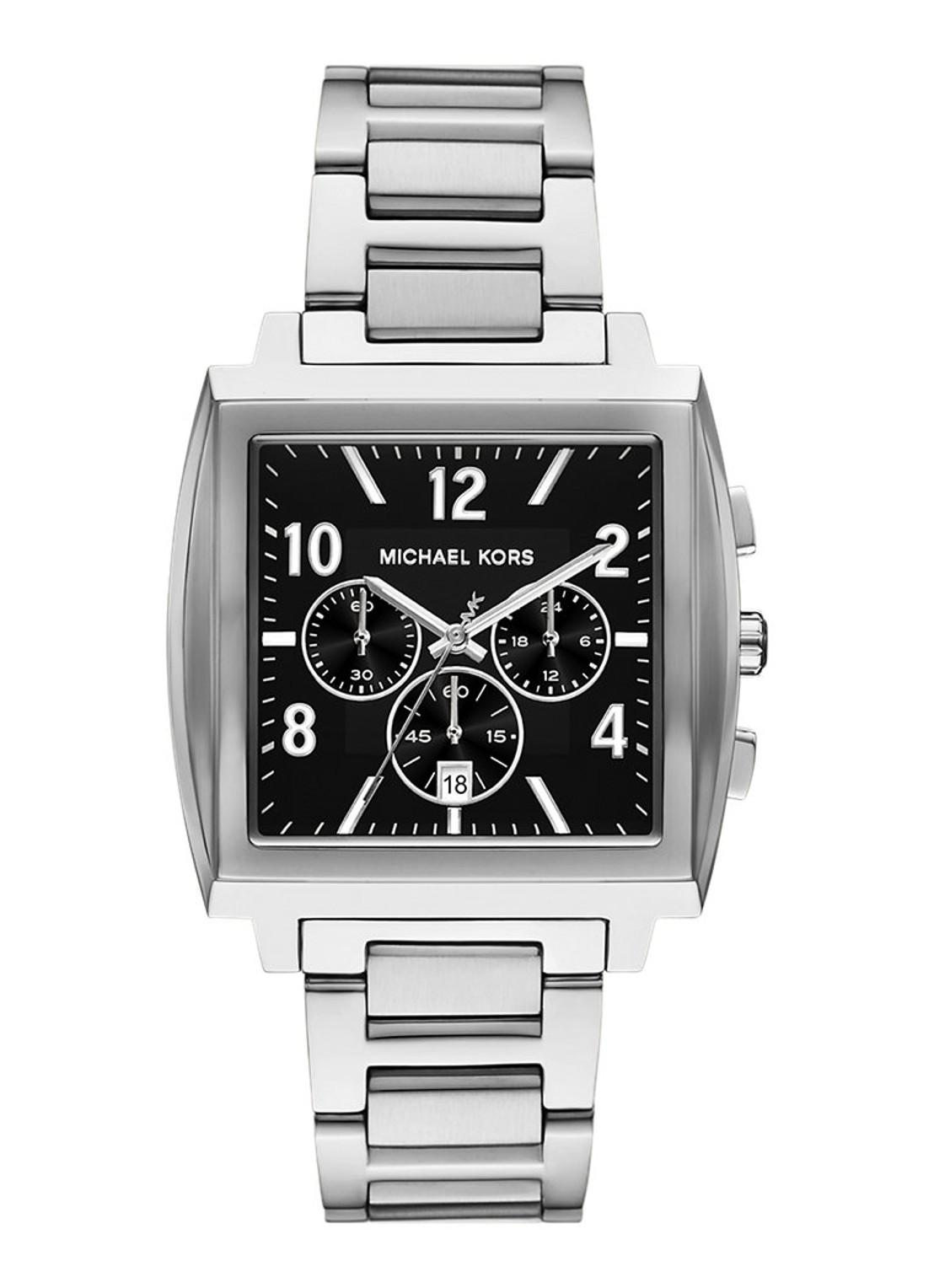 Michael Kors Rhys horloge MK9230 - voorkant zilver