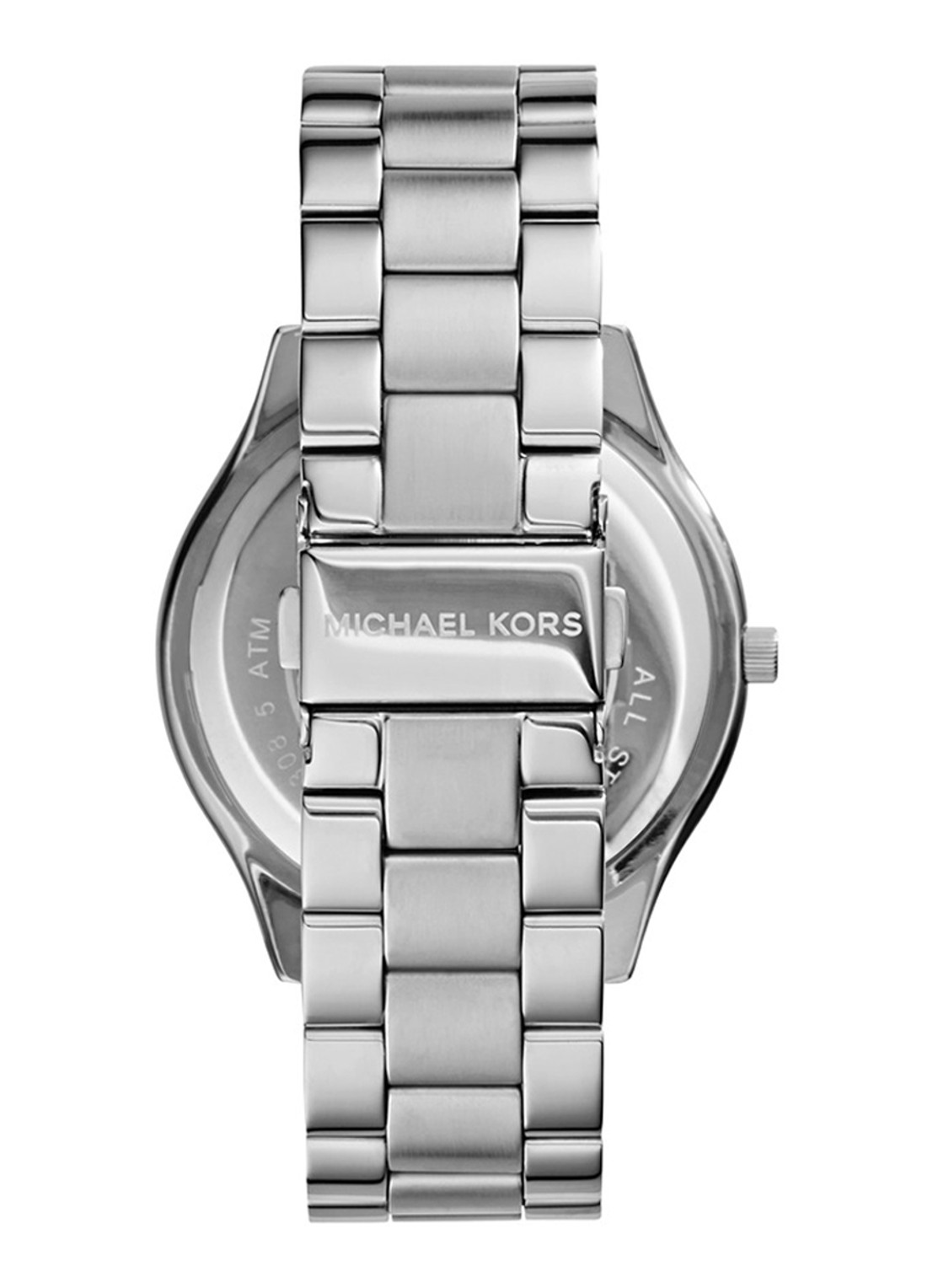 Michael Kors Runway horloge MK3178 - detail zilver