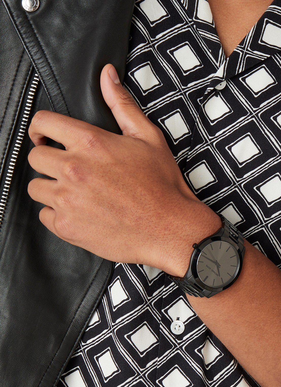 Michael Kors Slim Runway horloge MK8507 - detail 3 zwart