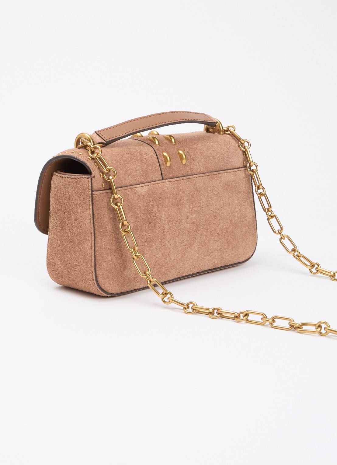 Michael Kors Tribeca schoudertas van leer met verstelbare schouderriem - achterkant bruin