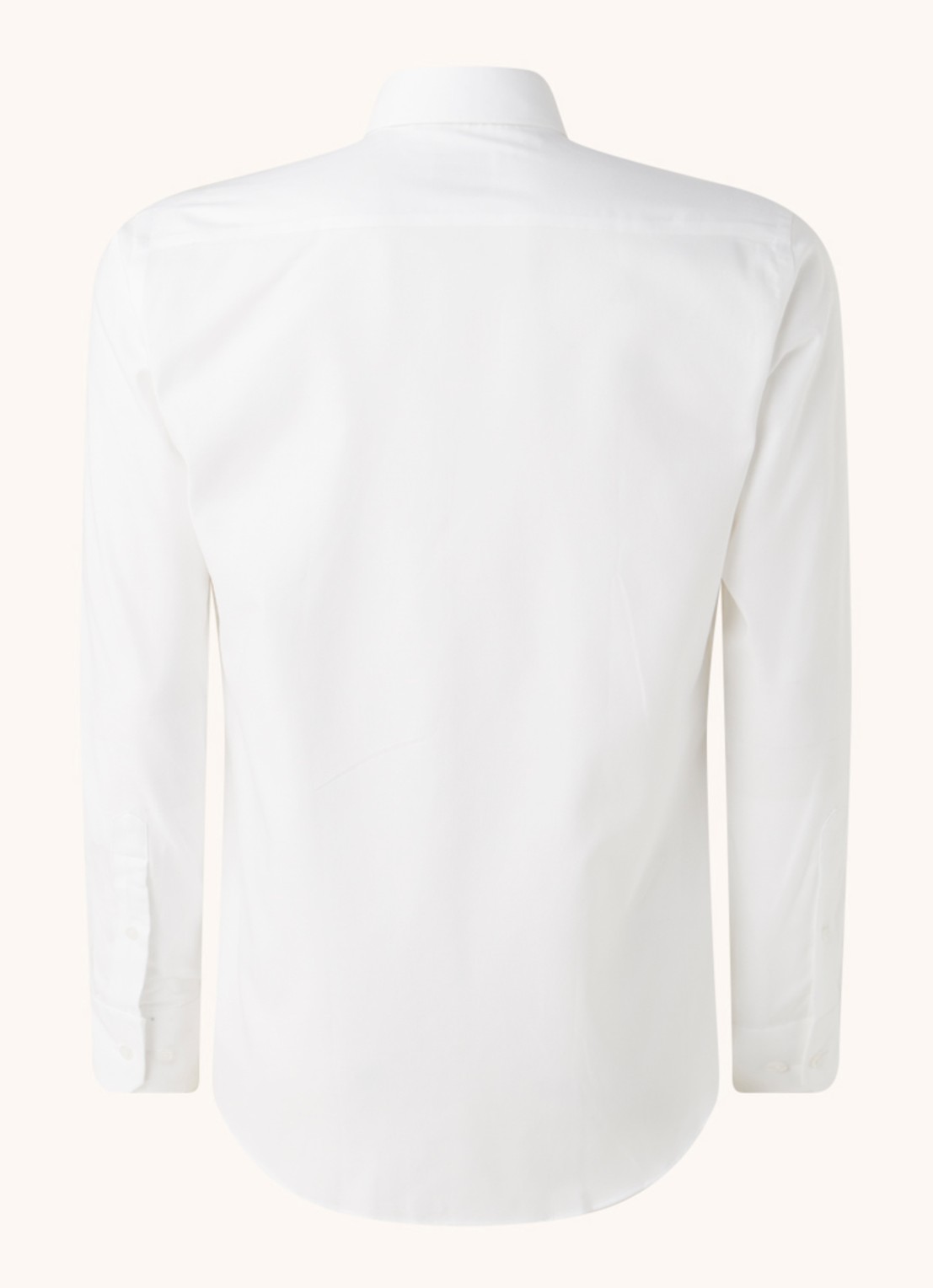 Michaelis Slim fit strijkvrij overhemd met cut away kraag   - achterkant 2 wit