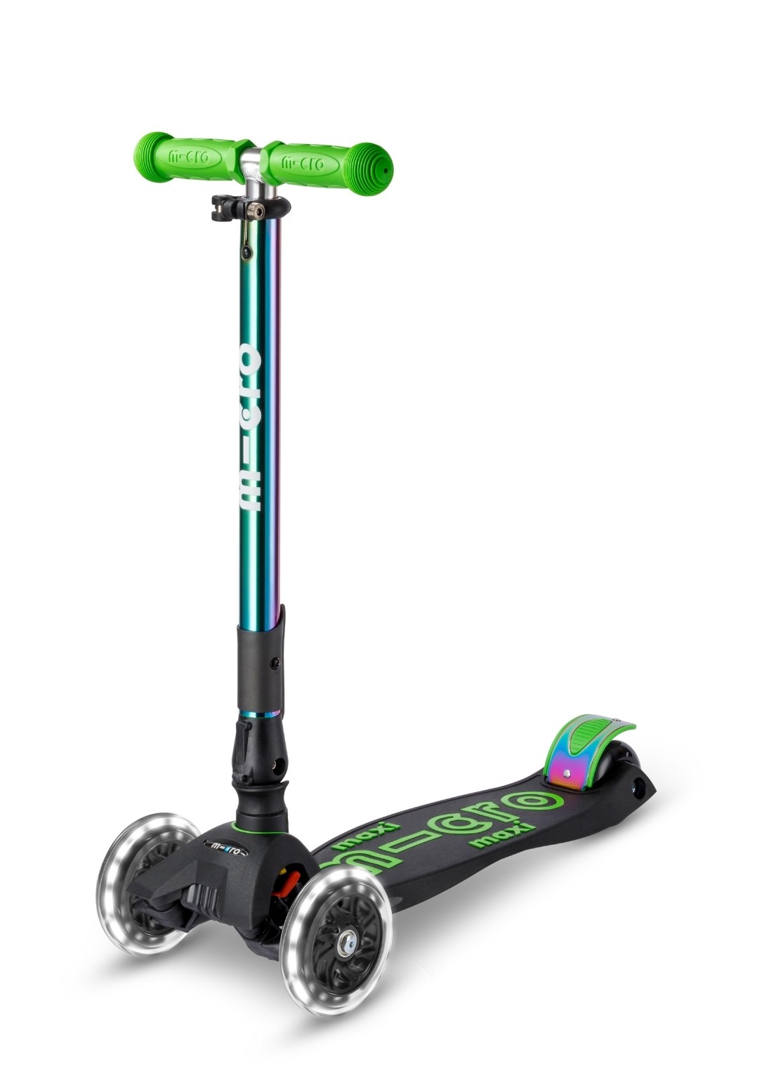 Micro Step Maxi Micro Deluxe step inklapbaar en met LED-verlichting - voorkant paars