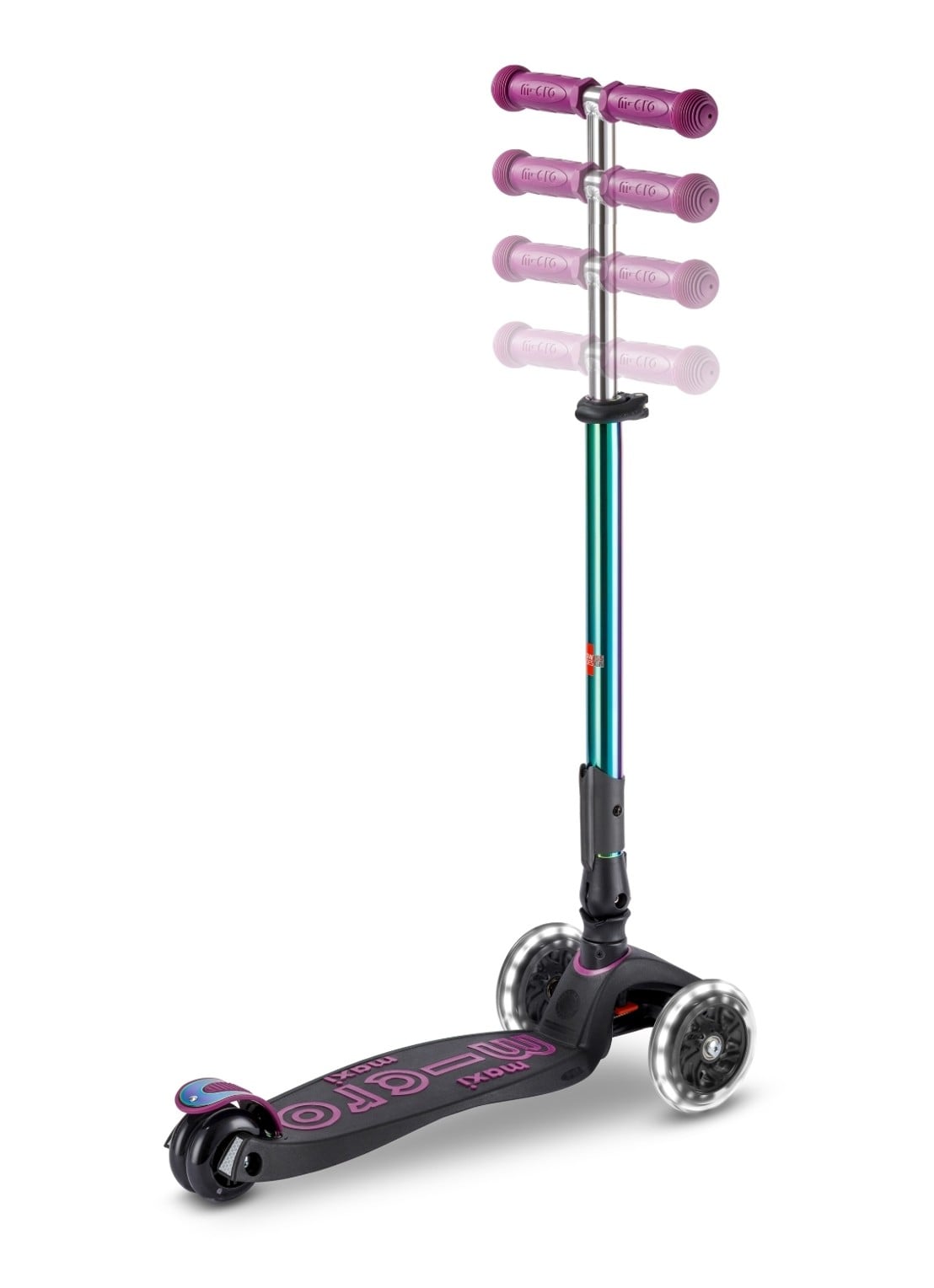 Micro Step Maxi Micro Deluxe step inklapbaar en met LED-verlichting - detail 2 paars