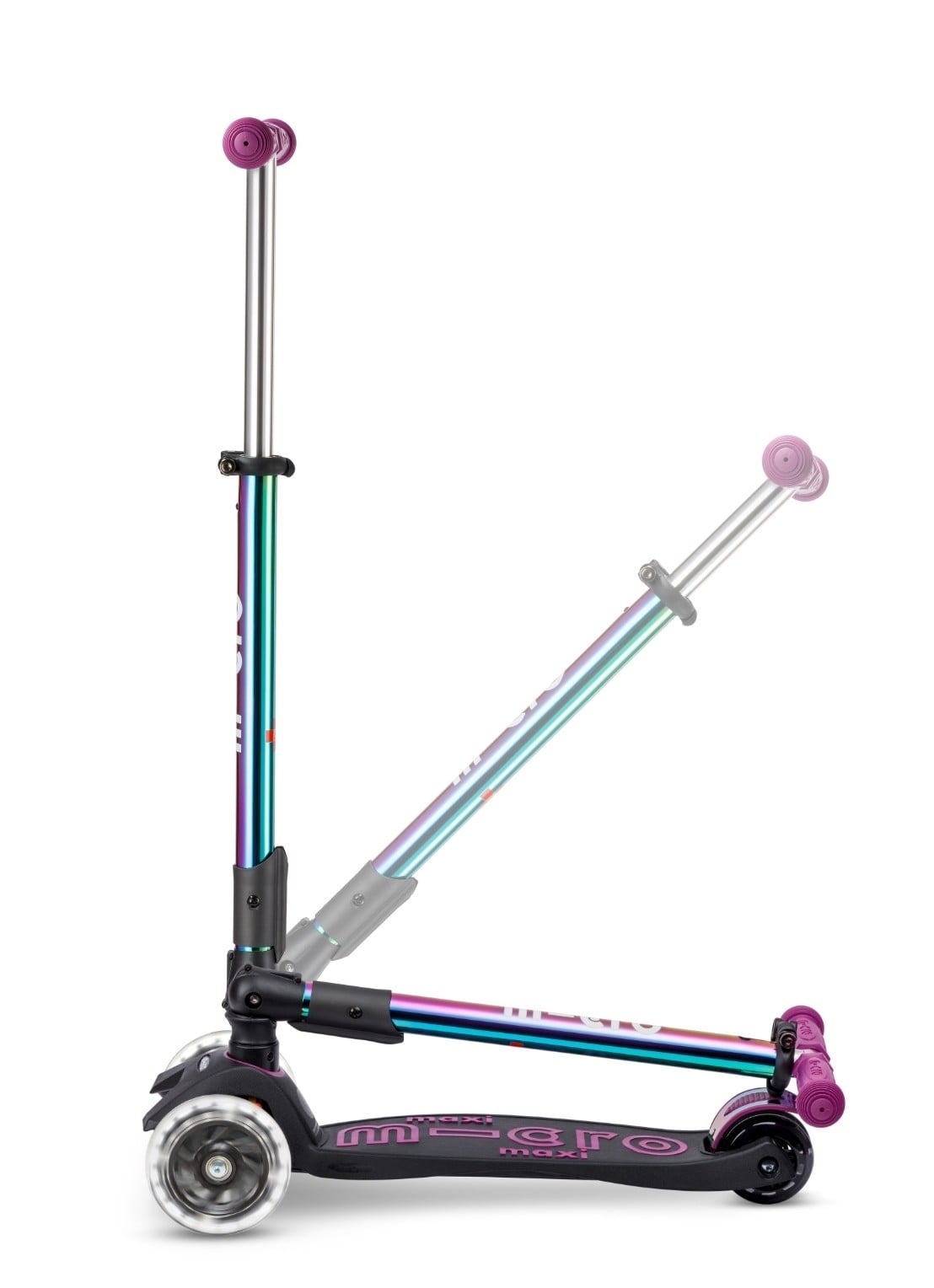 Micro Step Maxi Micro Deluxe step inklapbaar en met LED-verlichting - detail 4 paars