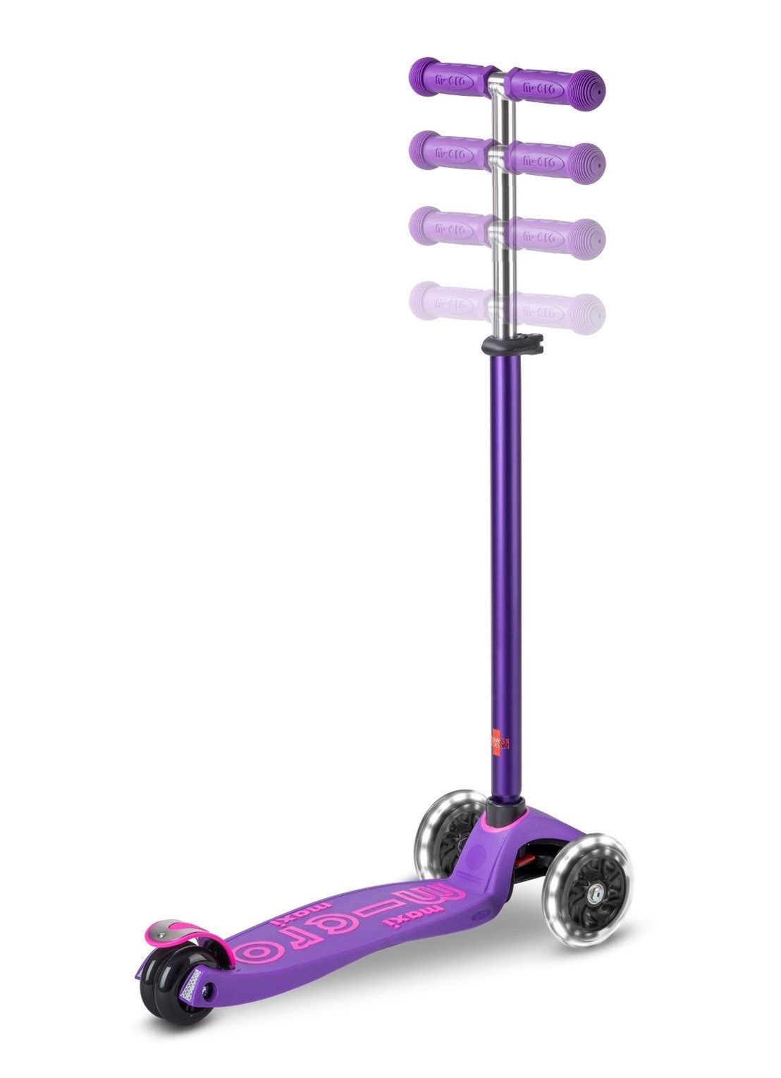 Micro Step Maxi Micro Deluxe step met LED-verlichting - detail paars