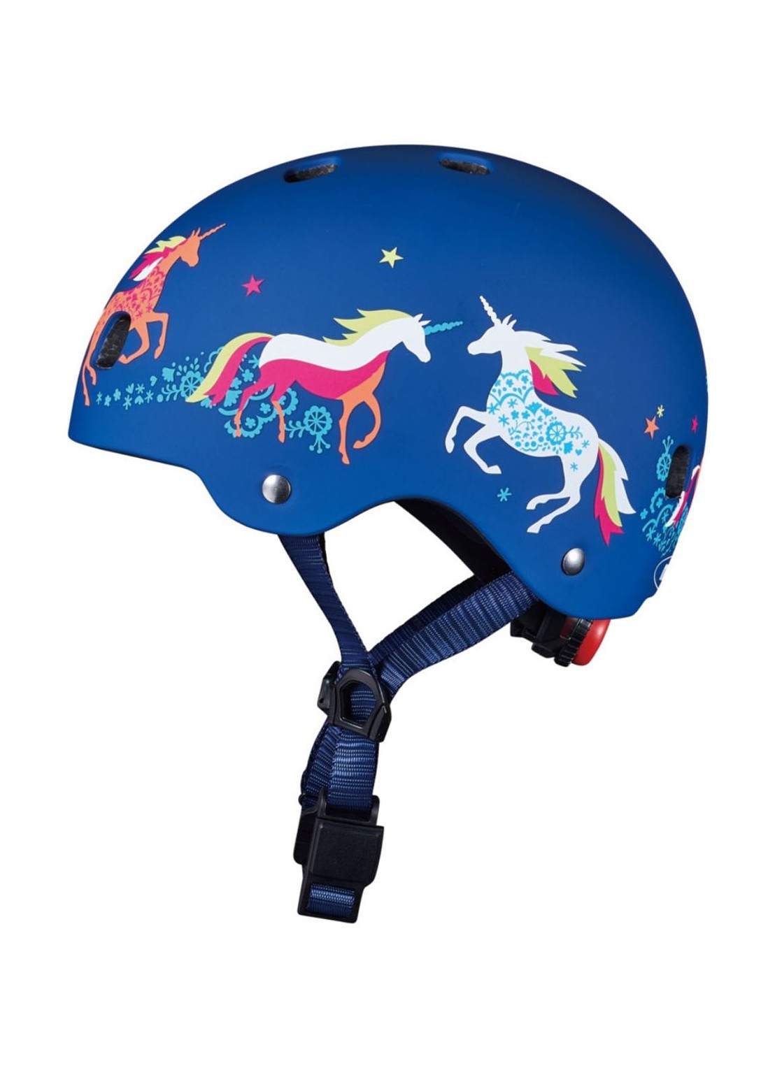 Micro Step Micro Eenhoorn kinderhelm - achterkant 3 blauw