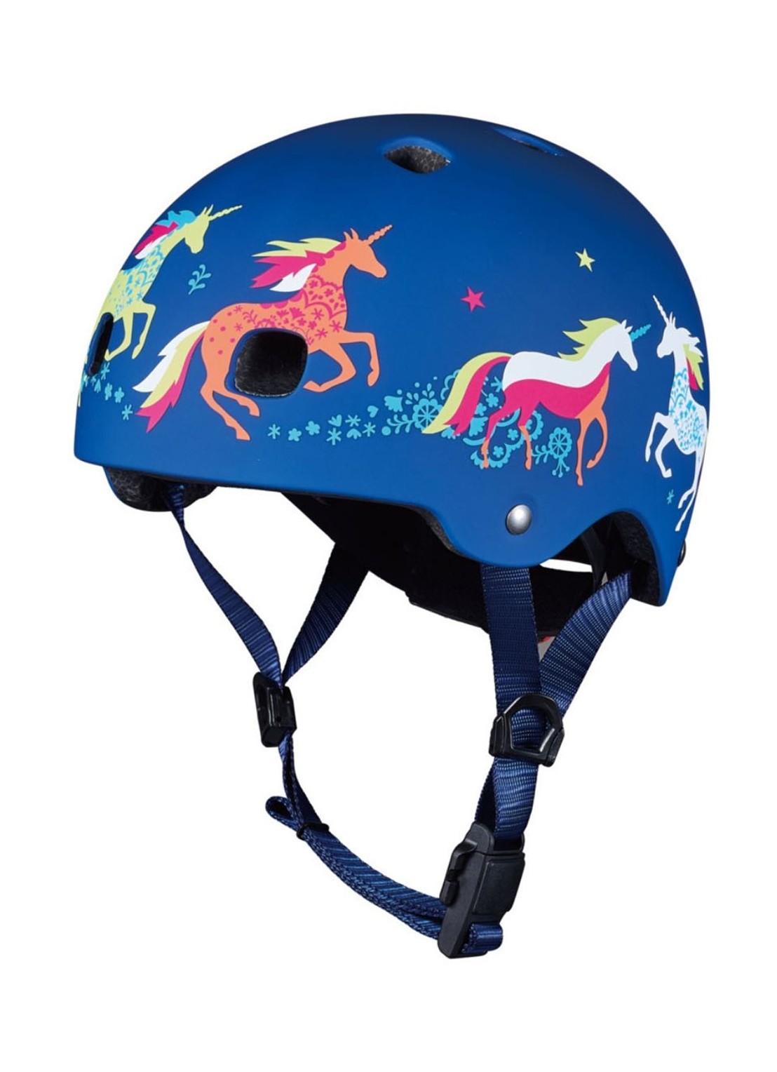 Micro Step Micro Eenhoorn XS kinderhelm  - voorkant donkerblauw