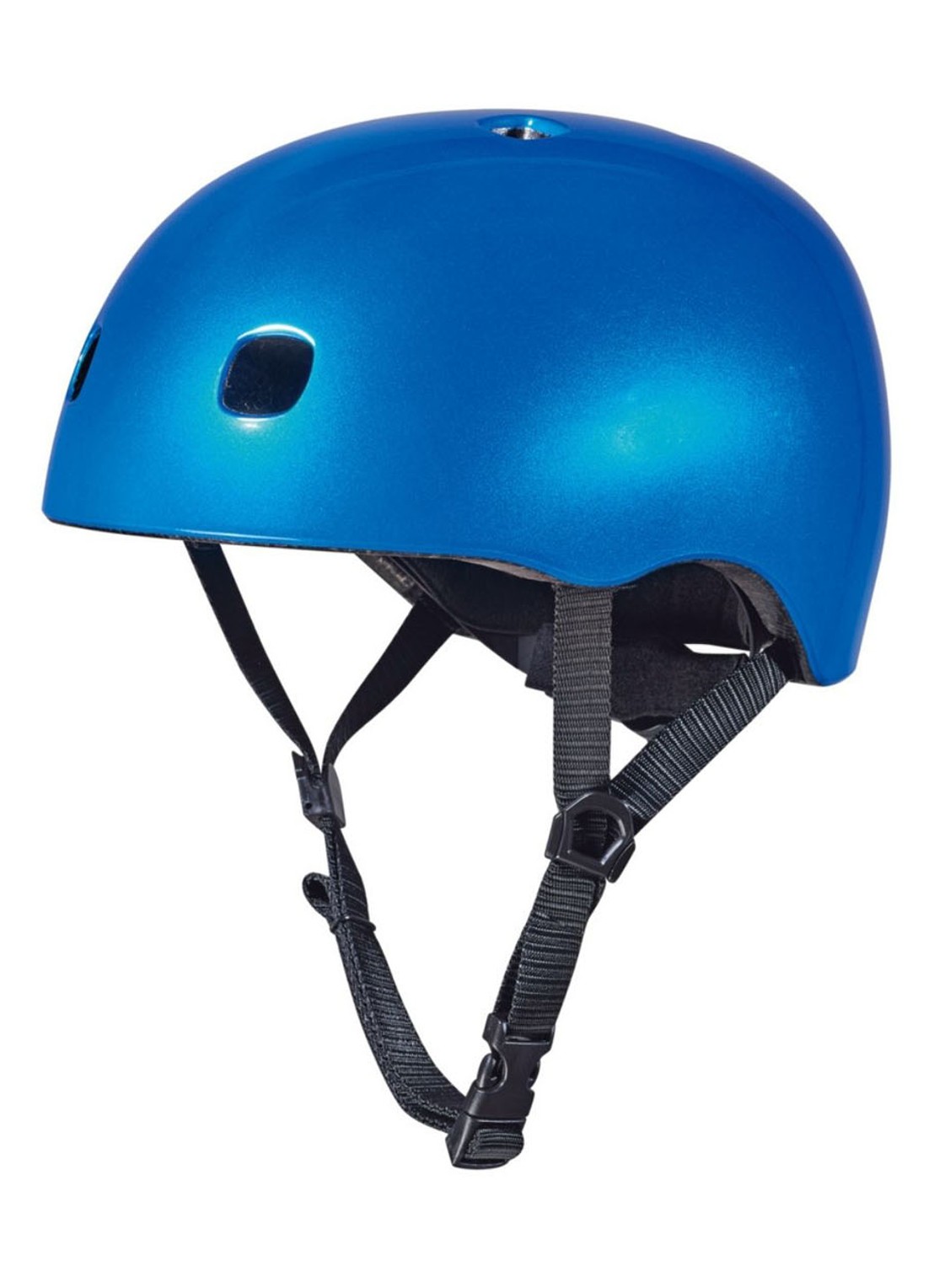 Micro Step Micro Metallic M kinderhelm  - voorkant blauw