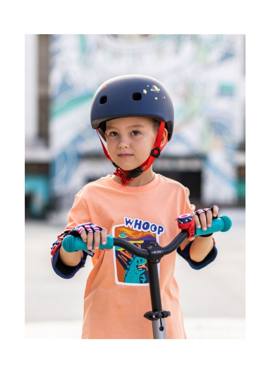 Micro Step Micro Raket kinderhelm - voorkant 5 donkerblauw
